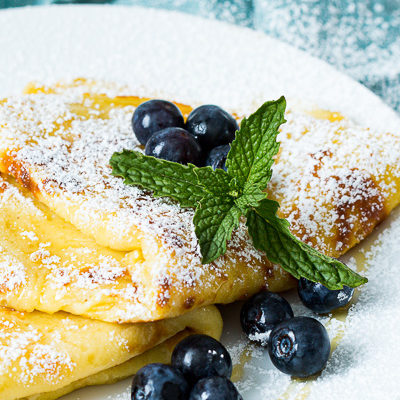 Up close of pancakes