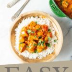 Pinterest Image with text 'easy chicken paprikash'